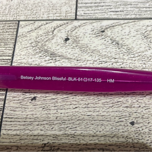 Girls Betsey Johnson Eyeglass Frames Pink Hearts Cheetah Kids Blissful Eyewear - Picture 6 of 7